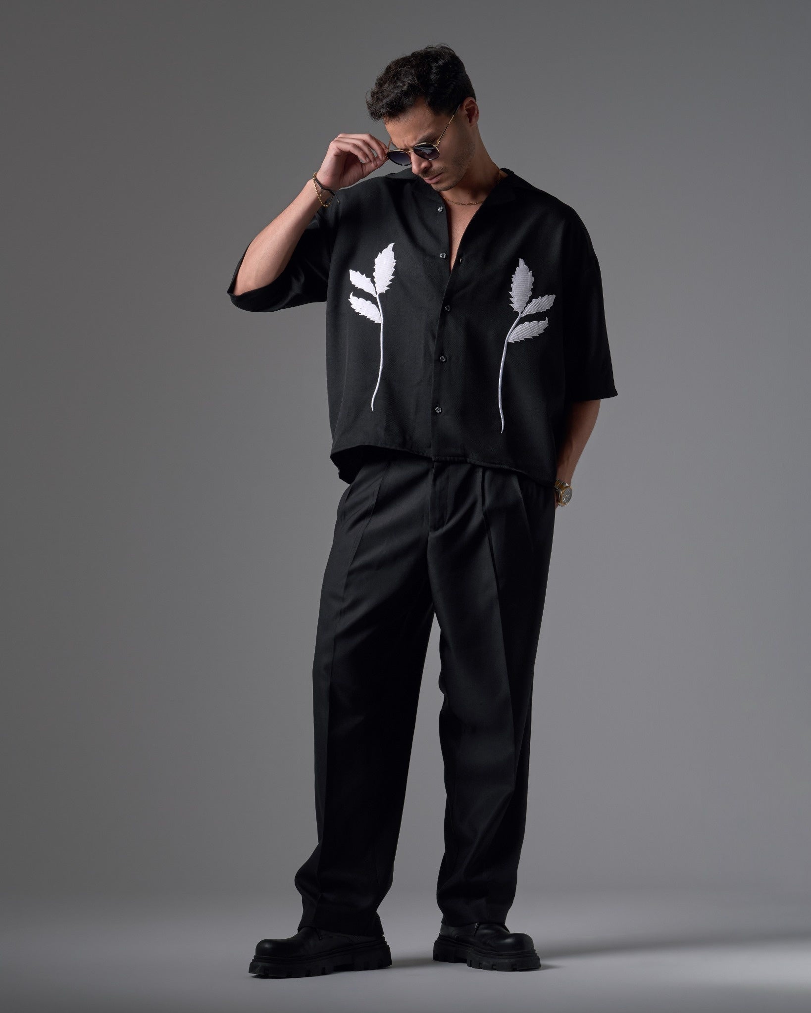 Black Leaf Shirt