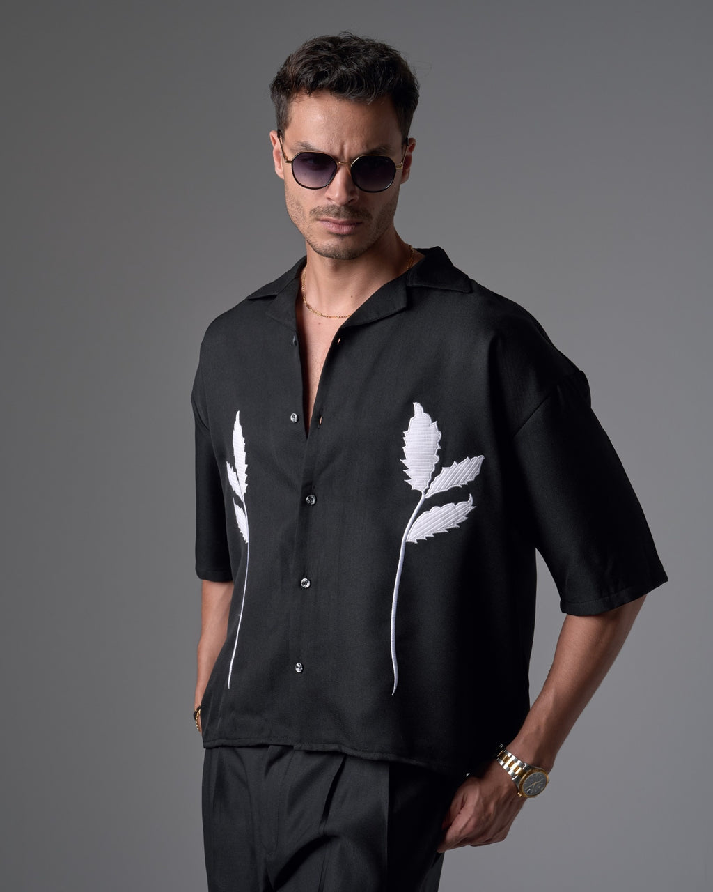 Black Leaf Shirt