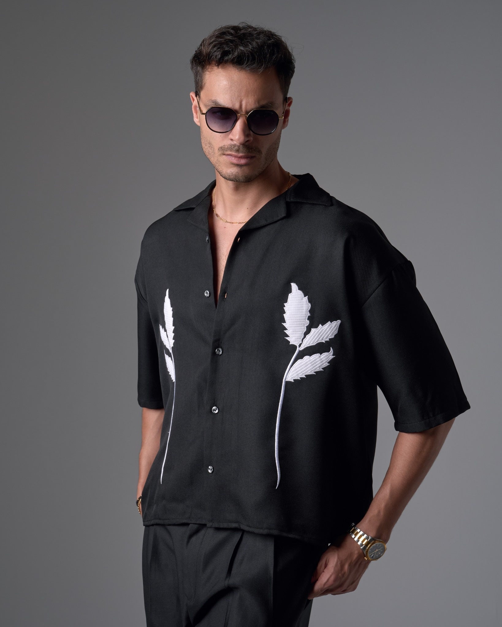 Black Leaf Shirt