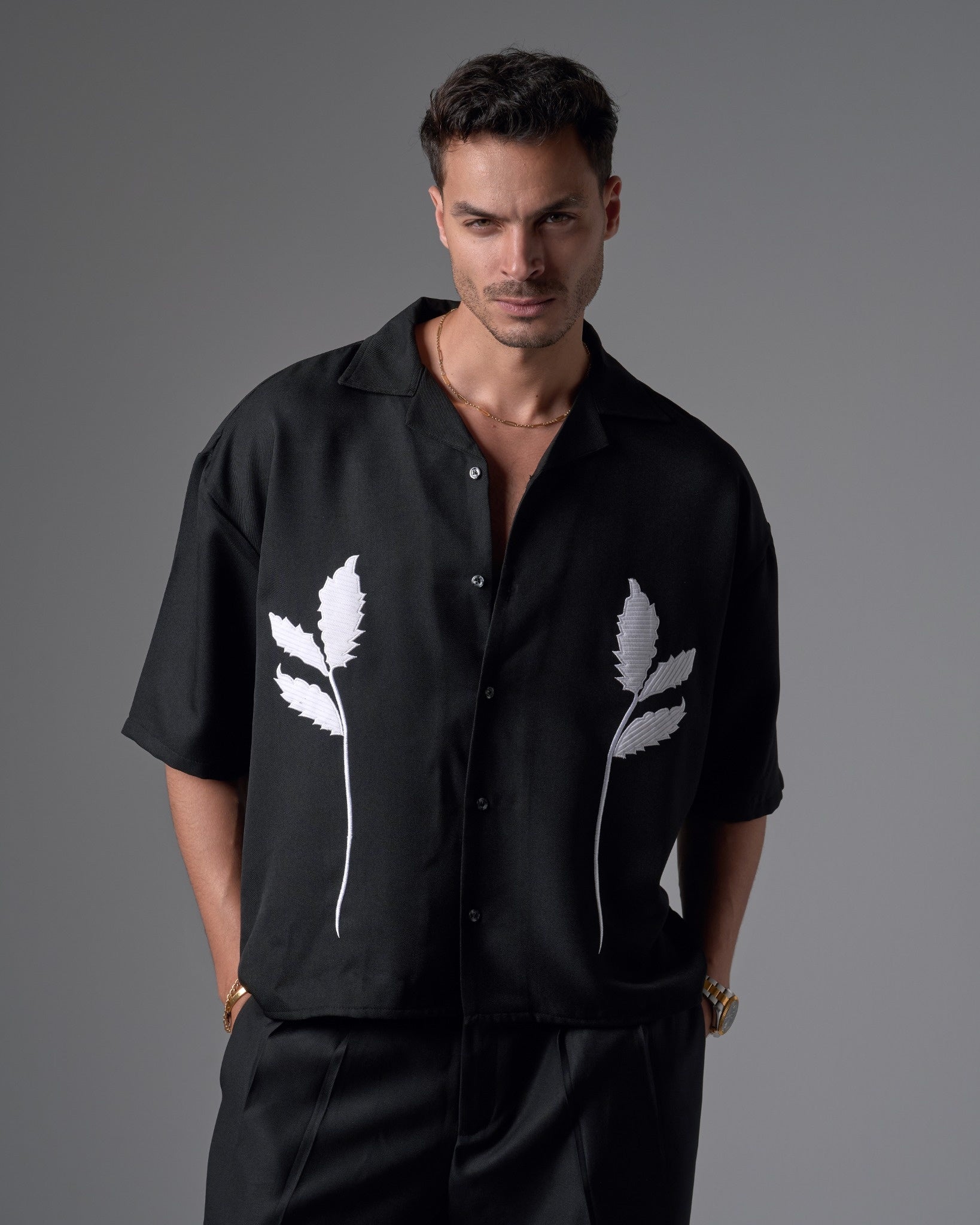 Black Leaf Shirt